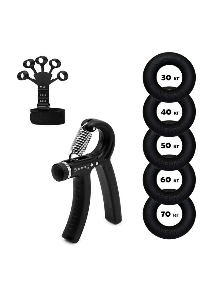 Набор кистевых эспандеров кольцо+эспандер, ножницы Power Grip Set NE1589-WR15 Newt (305696491)