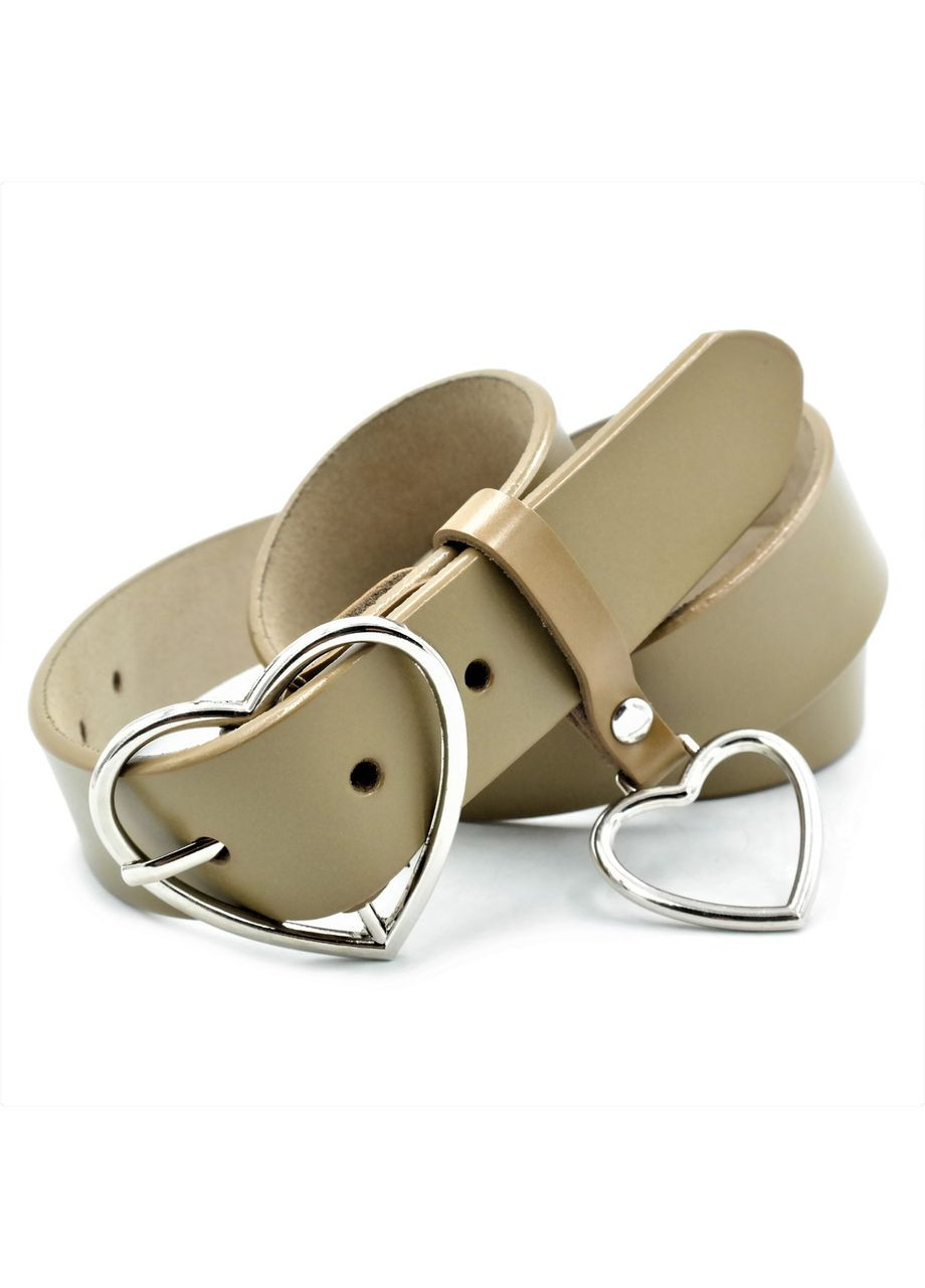 Шкіряний жіночий ремінь Оливковий 3,5 см ProDobro (364668314)