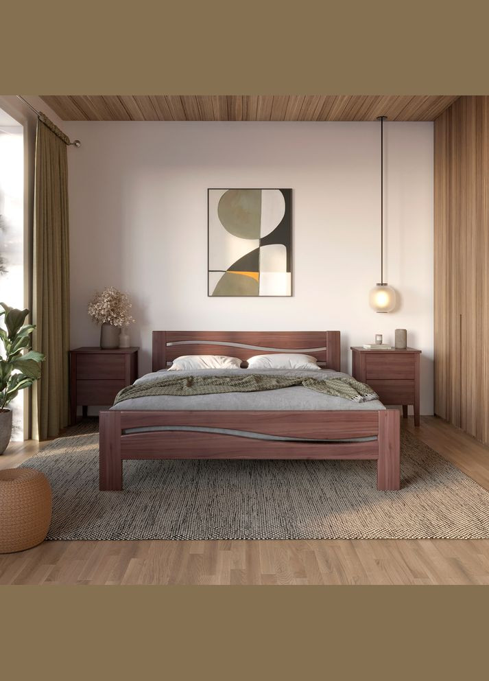 Полуторная деревянная кровать Неаполь 120х200 см (MBG-3707) Mebigrand (366086249)