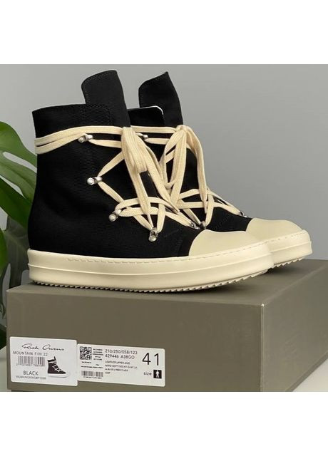 Чорно-білі Осінні кросівки чоловічі rick owens drkshdw hexagram black milk premium | рік оуенс гексаграма преміум чорно-білі No Brand