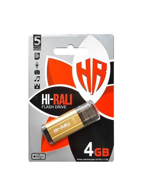 Флеш-накопичувач USB 4GB Stark Series Gold (HI-4GBSTGD) Hi-Rali (336958806)