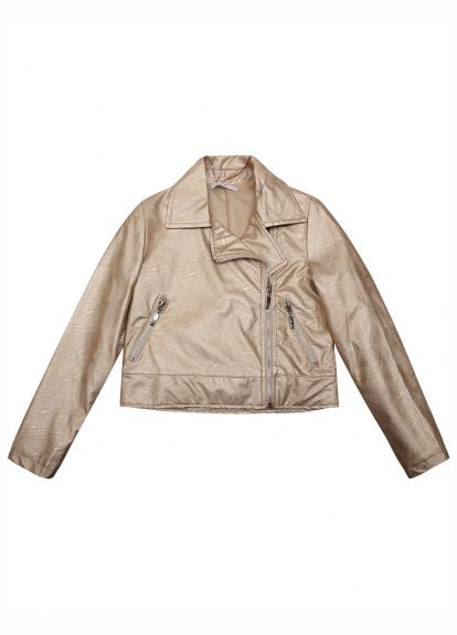 Золотая демисезонная y21003 куртка-косуха из экокожи золота 34 косуха Y-Clu