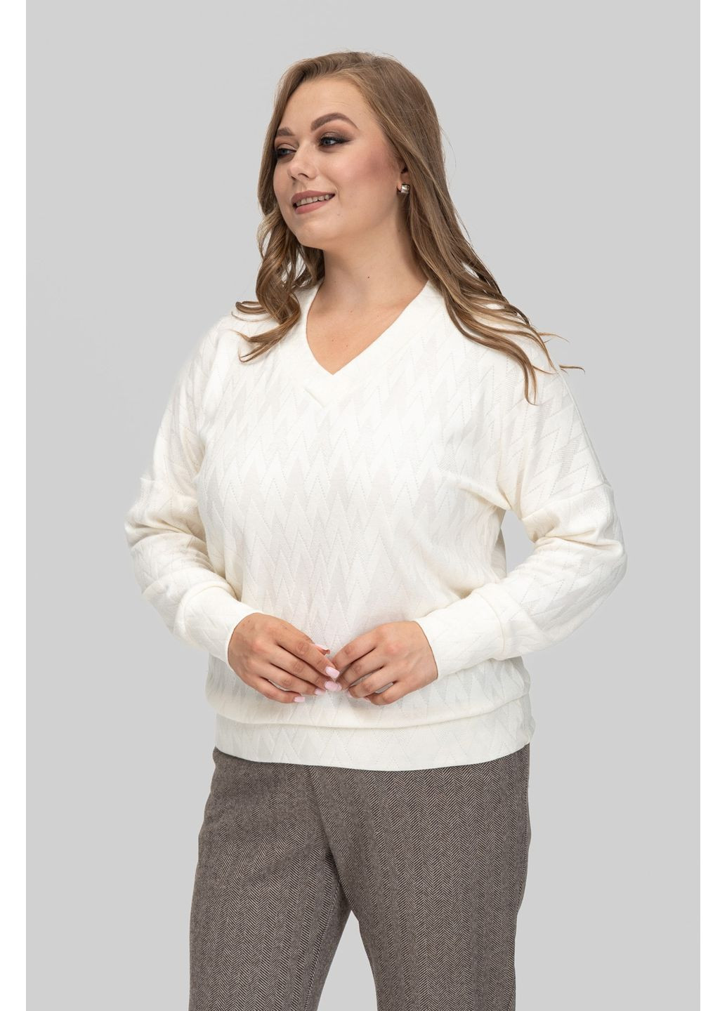 Молочный демисезонный женский свитер из ангоры мелисса all posa (ap102600p) A'll Posa