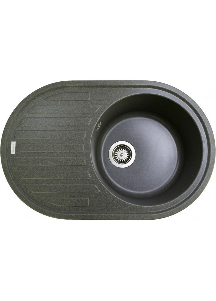 Кухонная мойка из искусственного камня/кварцевая 765х495х200 мм, овальная ELLIPSIS Серый (30660765495) Adamant (368157250)