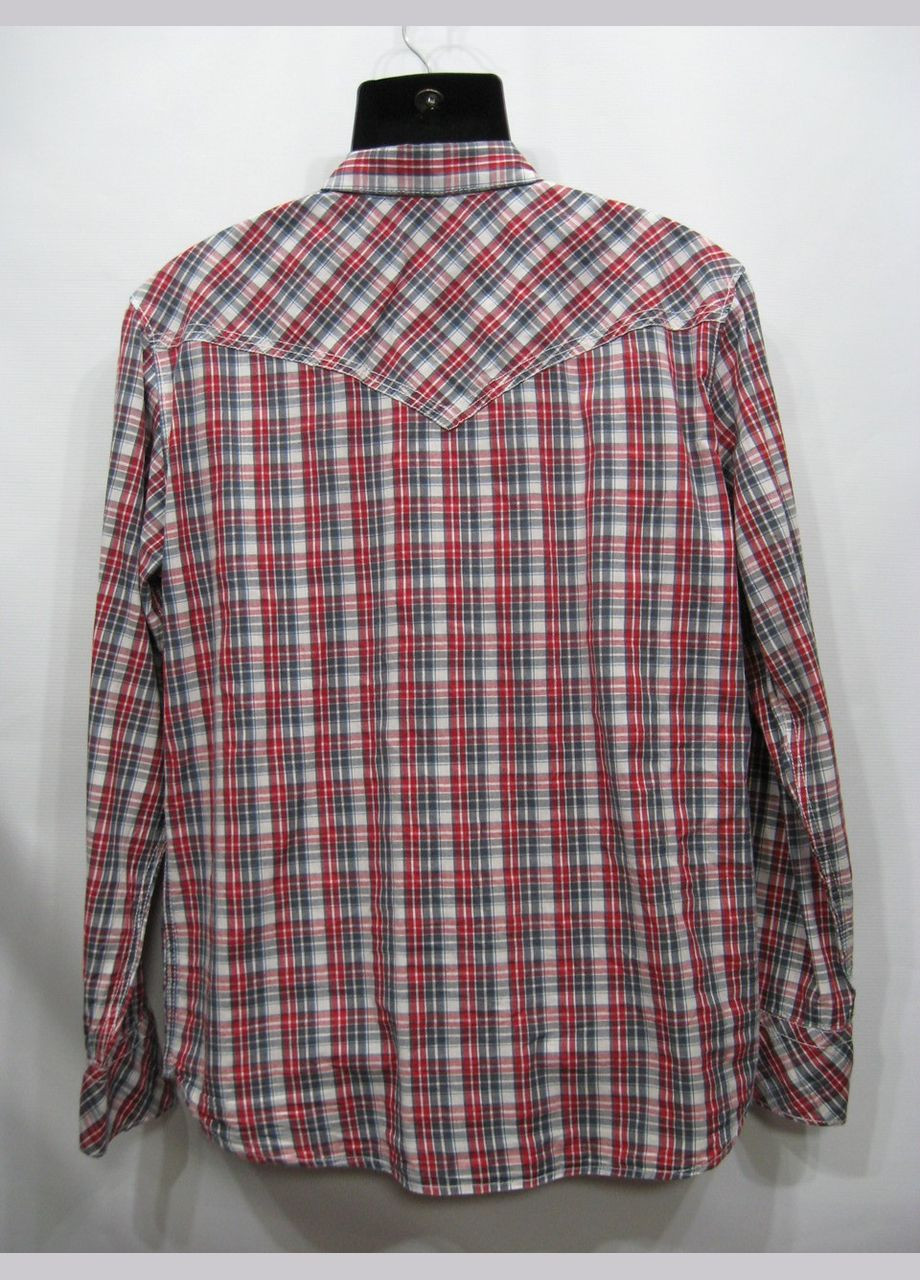 Красная кэжуал рубашка в клетку No Brand