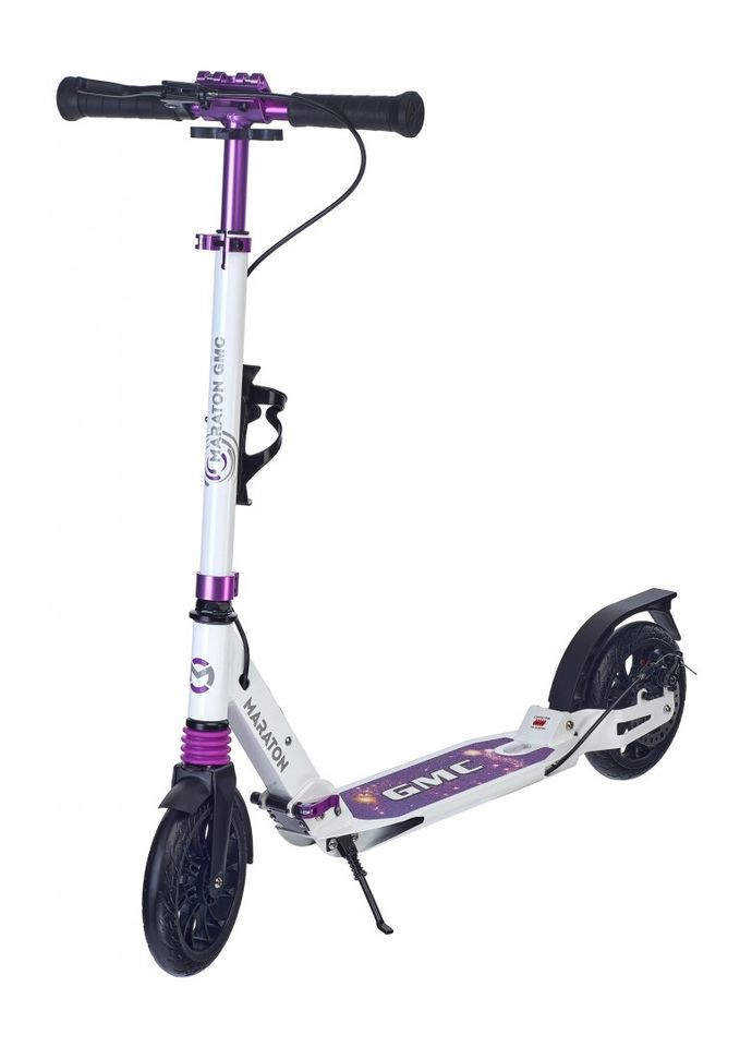 Самокат GMC NEW складной, амортизаторы, механический дисковый тормоз фиолетовый (SMR0053VL) Maraton (364112899)