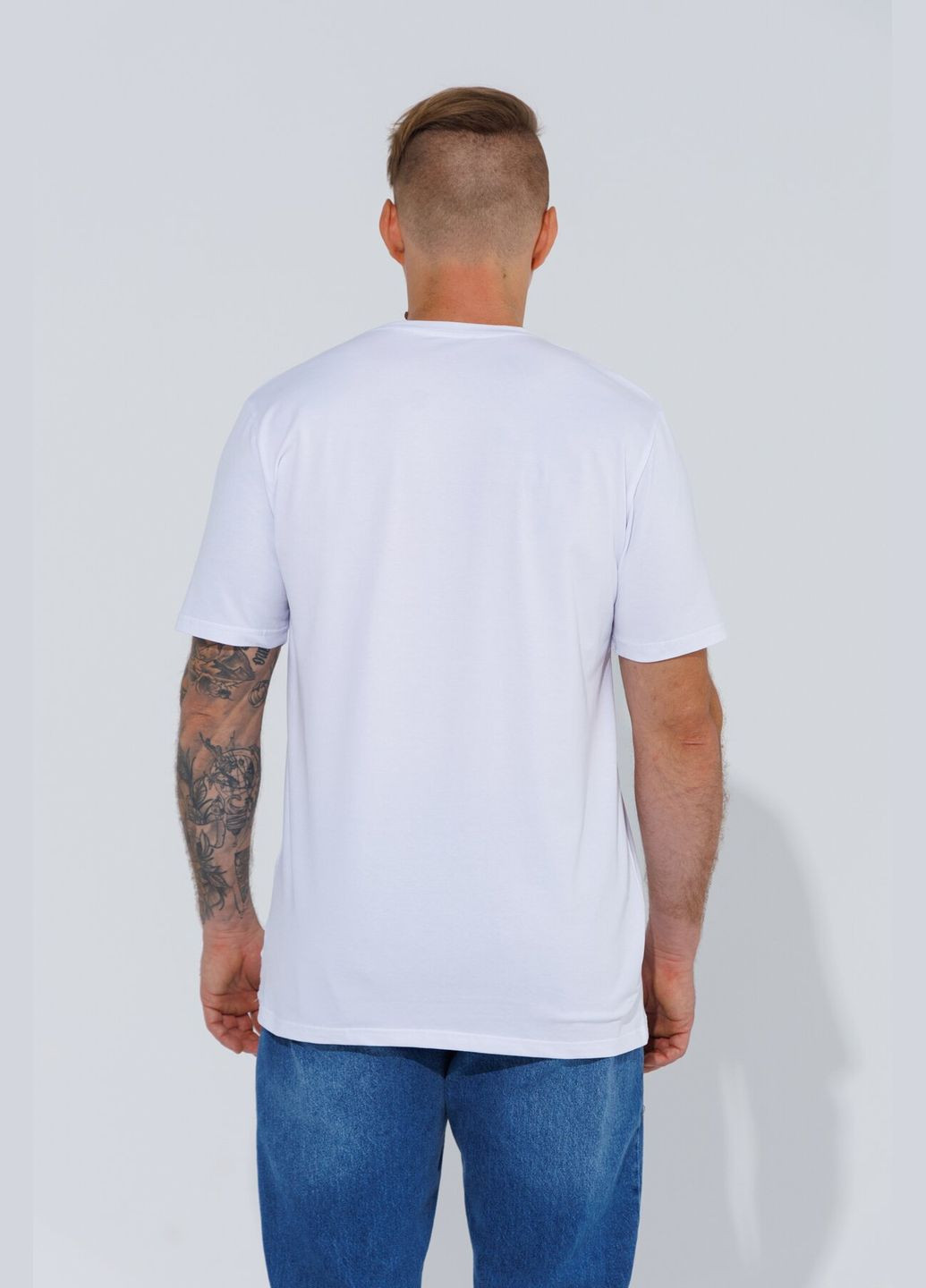 Біла футболка з принтом чоловіча hp-061 (2000990567987s) shop (2000990567987) Hope