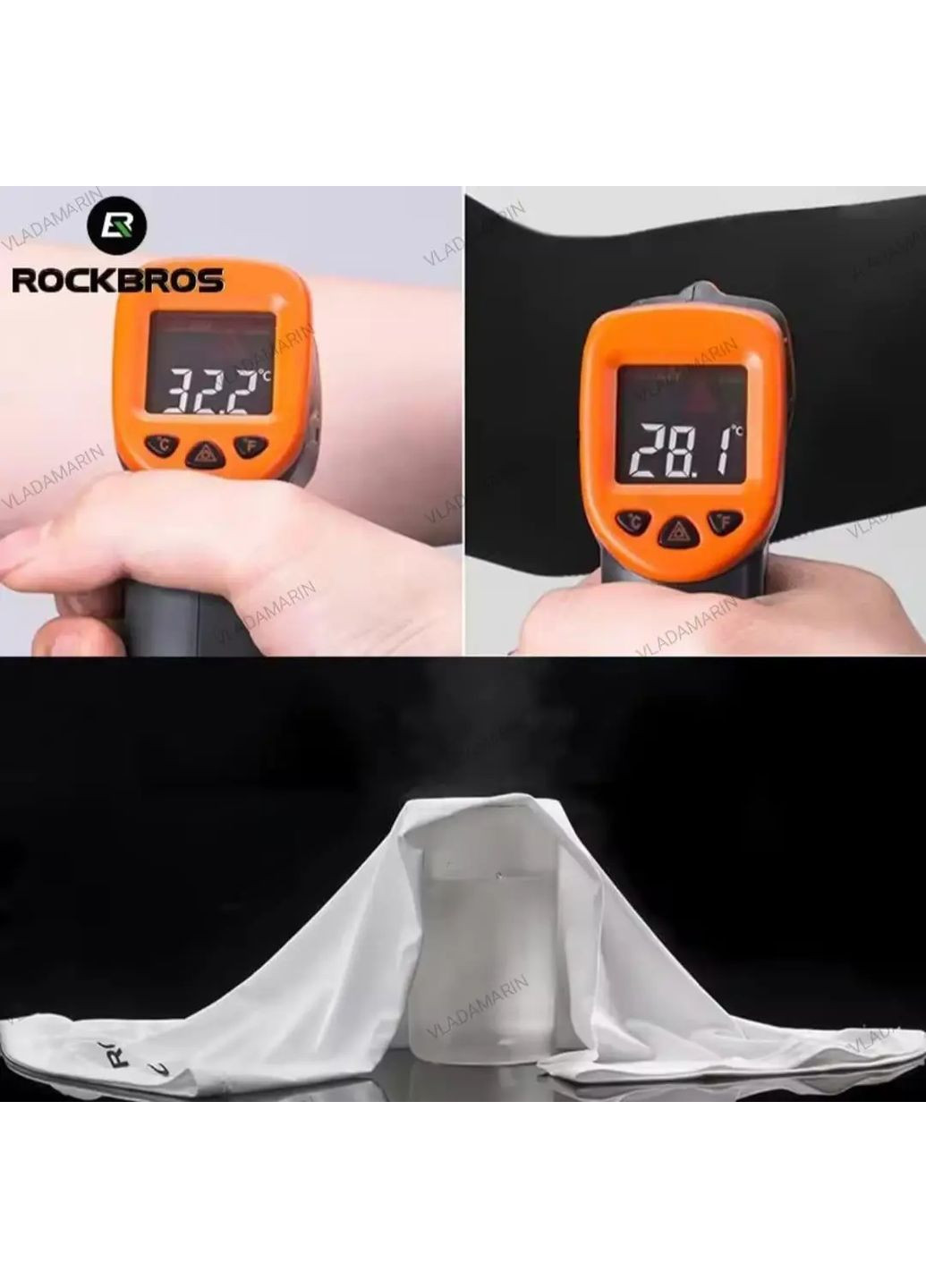 Rockbros универсальный баф,маска на лицо,балаклава цвет черный однотонный черный спортивный производство - Китай