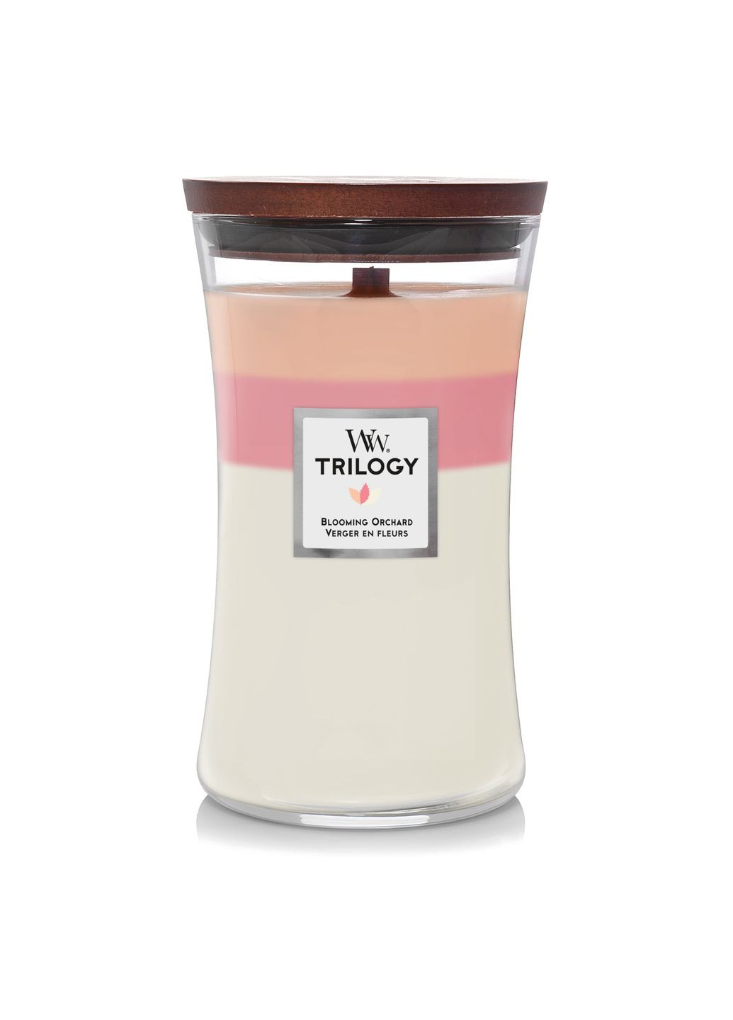 Ароматическая свеча в стекле с трехслойным ароматом Large Trilogy Blooming Orchard 609 г (1728632E) WoodWick (335371467)
