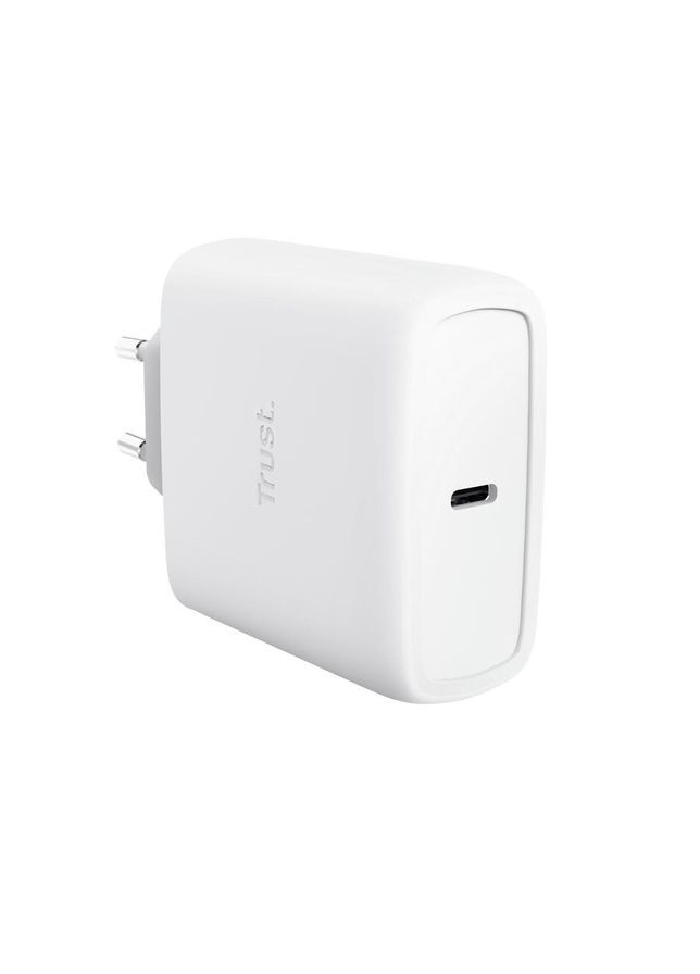 Зарядне пристрій мережевий Maxo 65Вт, GaN, USB-C PD/PPS, білий Trust (360605604)