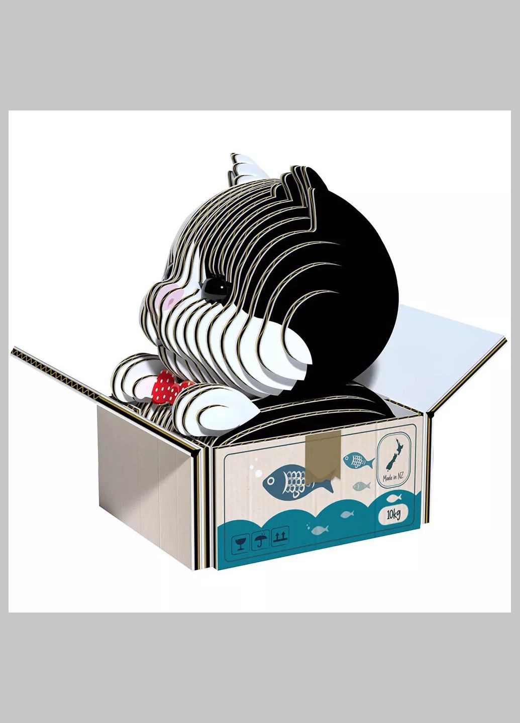 Збірна 3D модель Зоопарк Кошеня чорно-біле (XEG-089) Eugy (333251933)