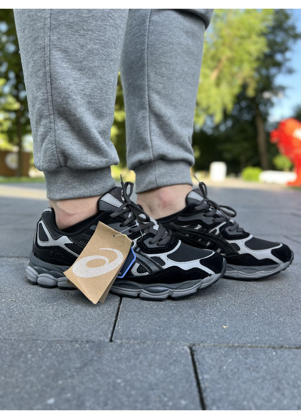 КРОСІВКИ ЖІНОЧІ ASICS GEL NYC BLACK SILVER АСІКС ГЕЛЬ НЮК No Brand чорні демісезони (368861794)