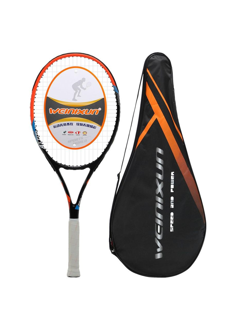 Ракетка для великого тенісу (алюміній, 27 дюймів, оранжево-чорний) (PRO-600B) WEINIXUN (369766538)