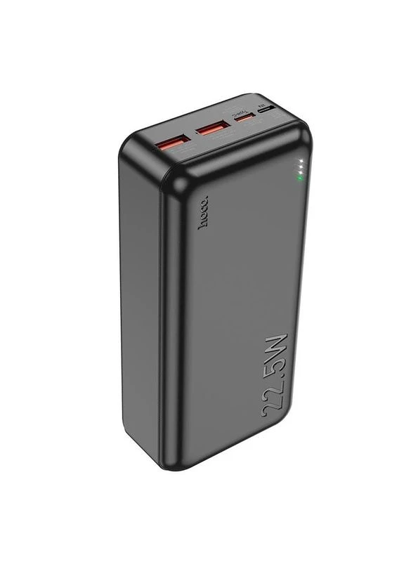УМБ портативне зарядне Power Bank Astute J101B 30000mAh 2USB, Type-C, QC, чорне Hoco (402313410)