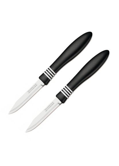 Набір ножів для овочів (чорний) Cor & Cor 76 мм 2 предмета 23461/203 Tramontina комбінований,