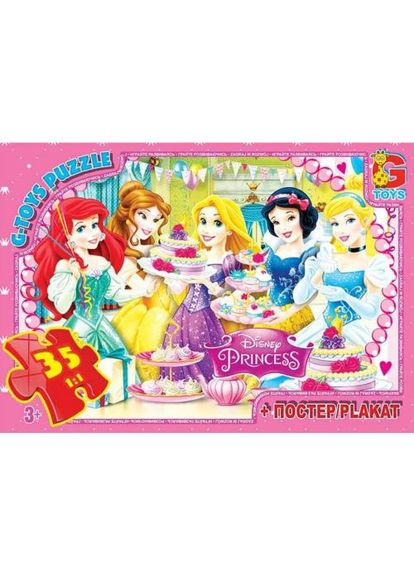 Пазли "Принцеси Дісней" + постер, 35 елем. Gtoys (366240037)