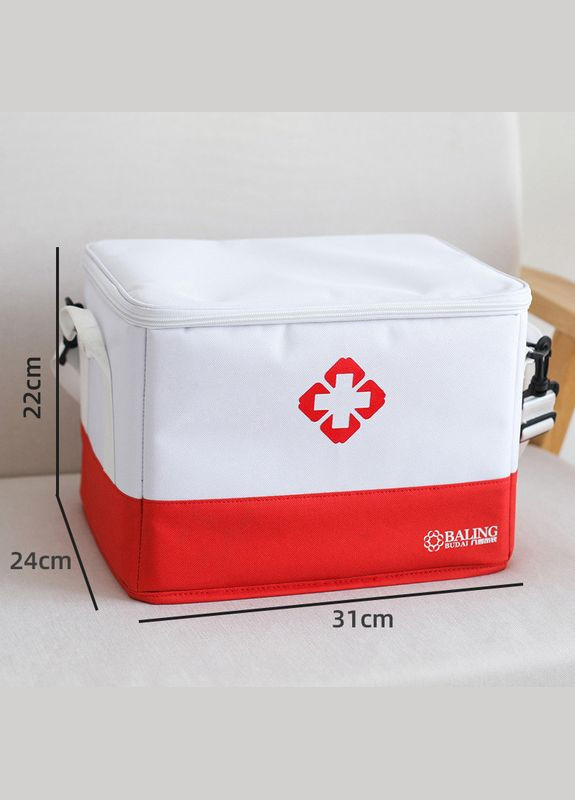 Аптечка, сумка-органайзер для медикаментів каркасна Велика 31x24x22см з ременем ( код: IBC004LOR ) No Brand (334689354)