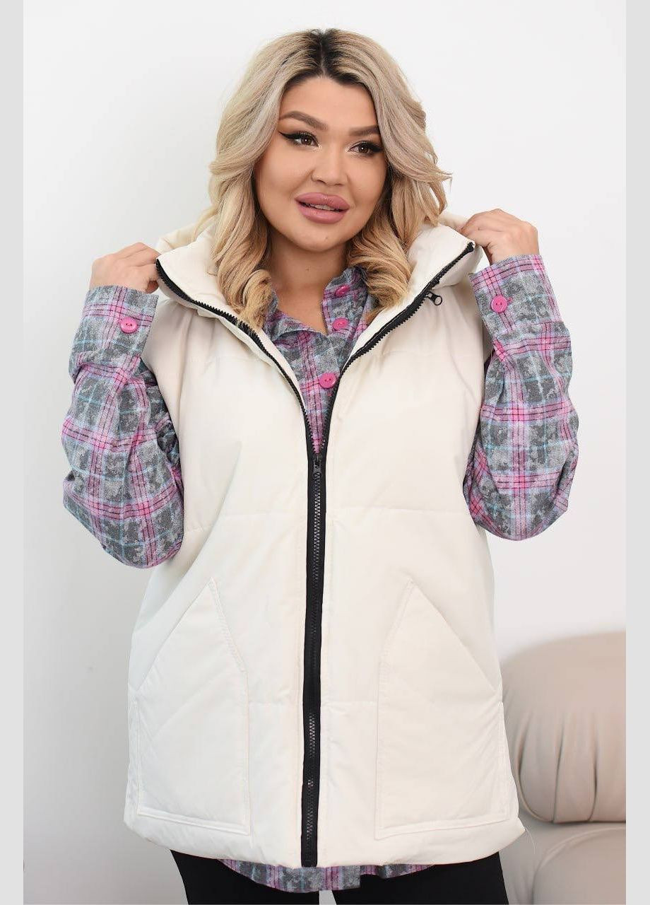 Женская жилетка безрукавка с капюшоном короткая No Brand (345643598)