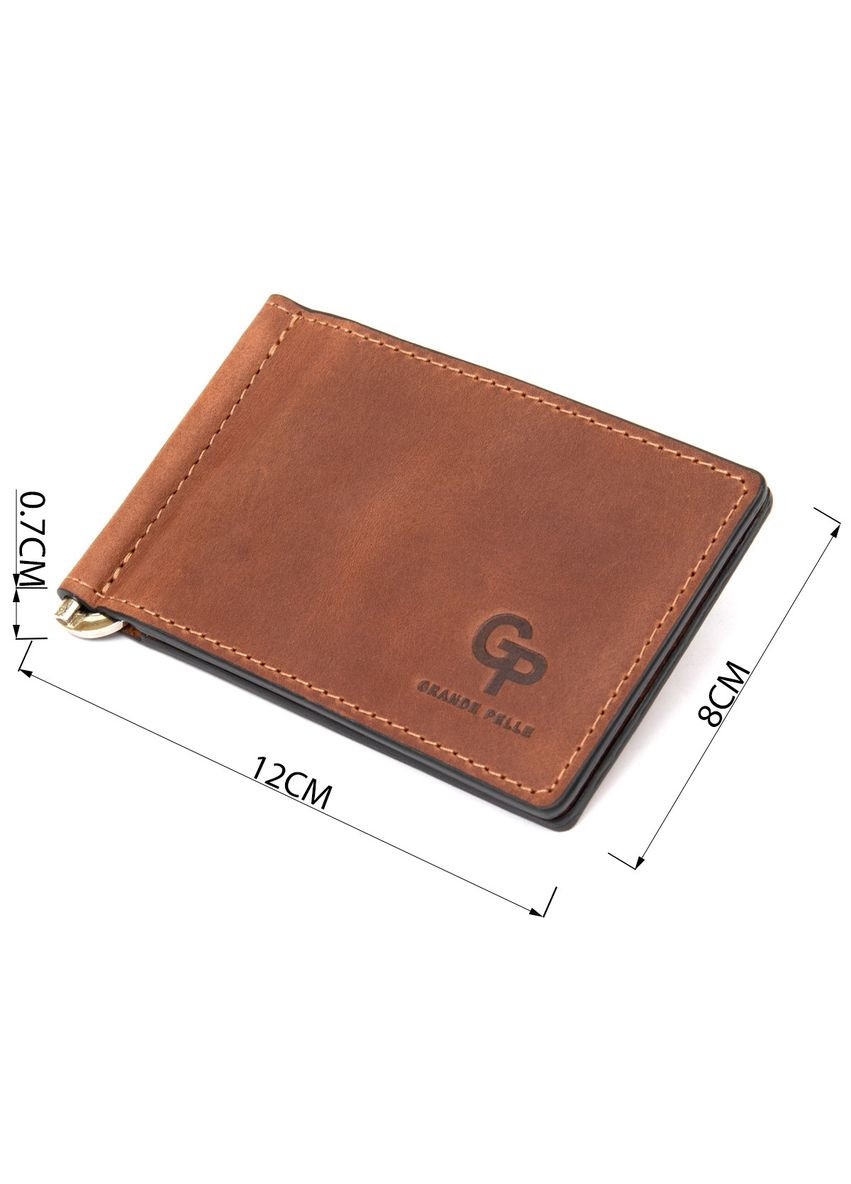 Мужской кожаный винтажный зажим 11477 Grande Pelle (329149632)