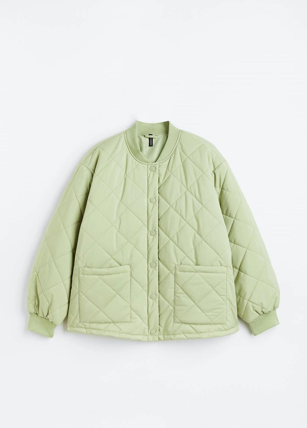 Зеленая демисезонная куртка бомбер H&M