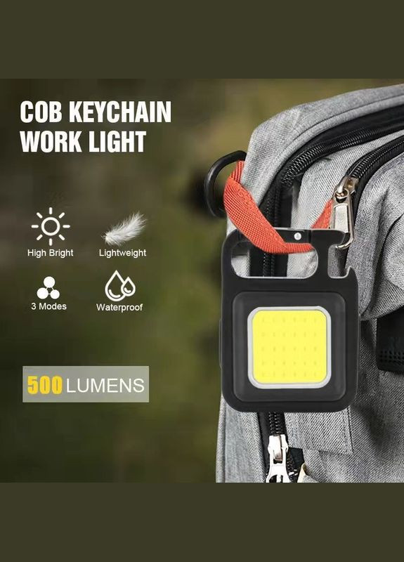 Фонарик аккумуляторный 200 mAh карманный с магнитом и водонепроницаемым карабином для палатки или кемпинга (HY050481) Bluefield (349844341)