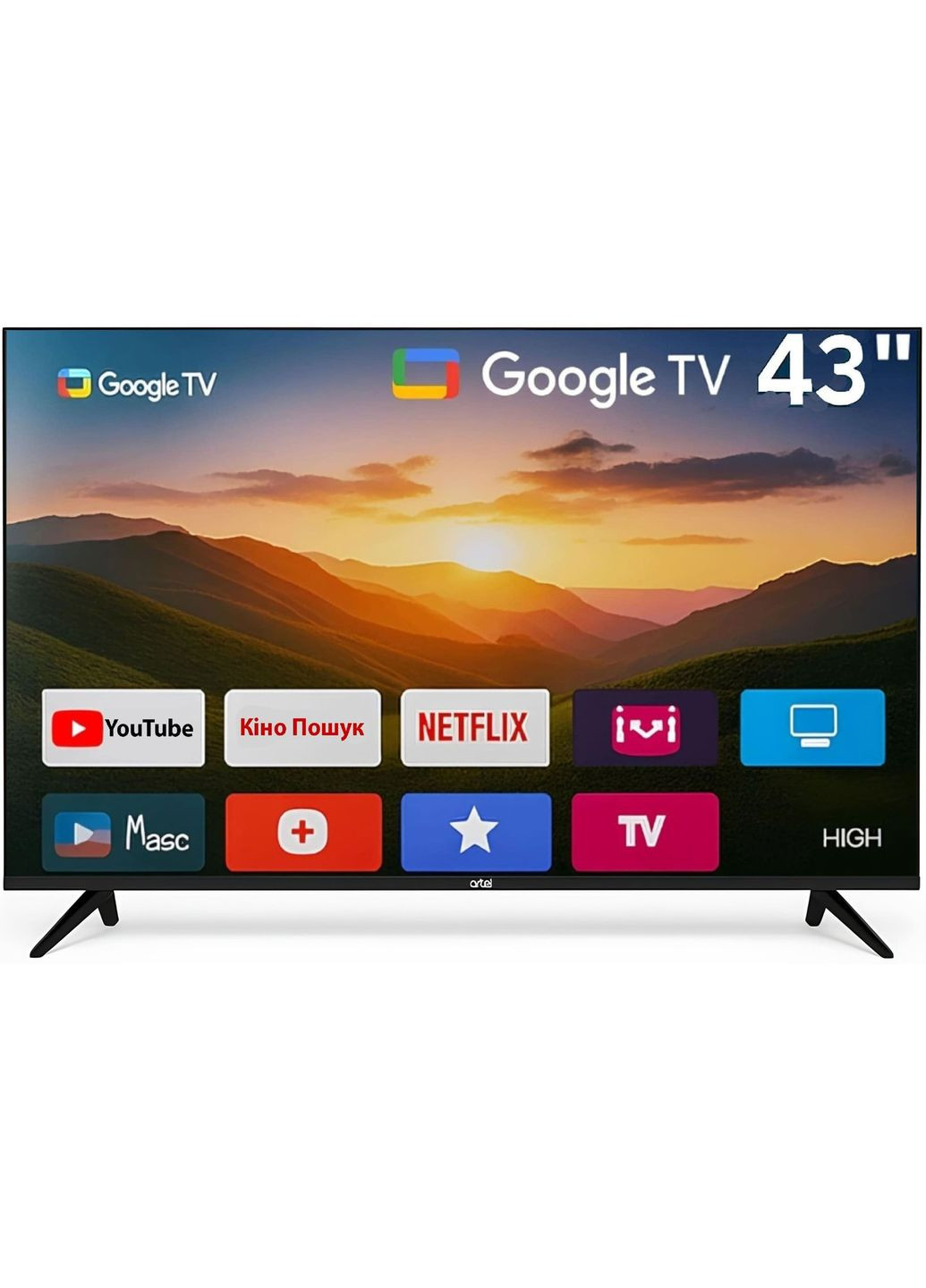 Телевизор A43NFCH001 Black (FULL HD, IPS, Smart Android 14) Artel (370612628)