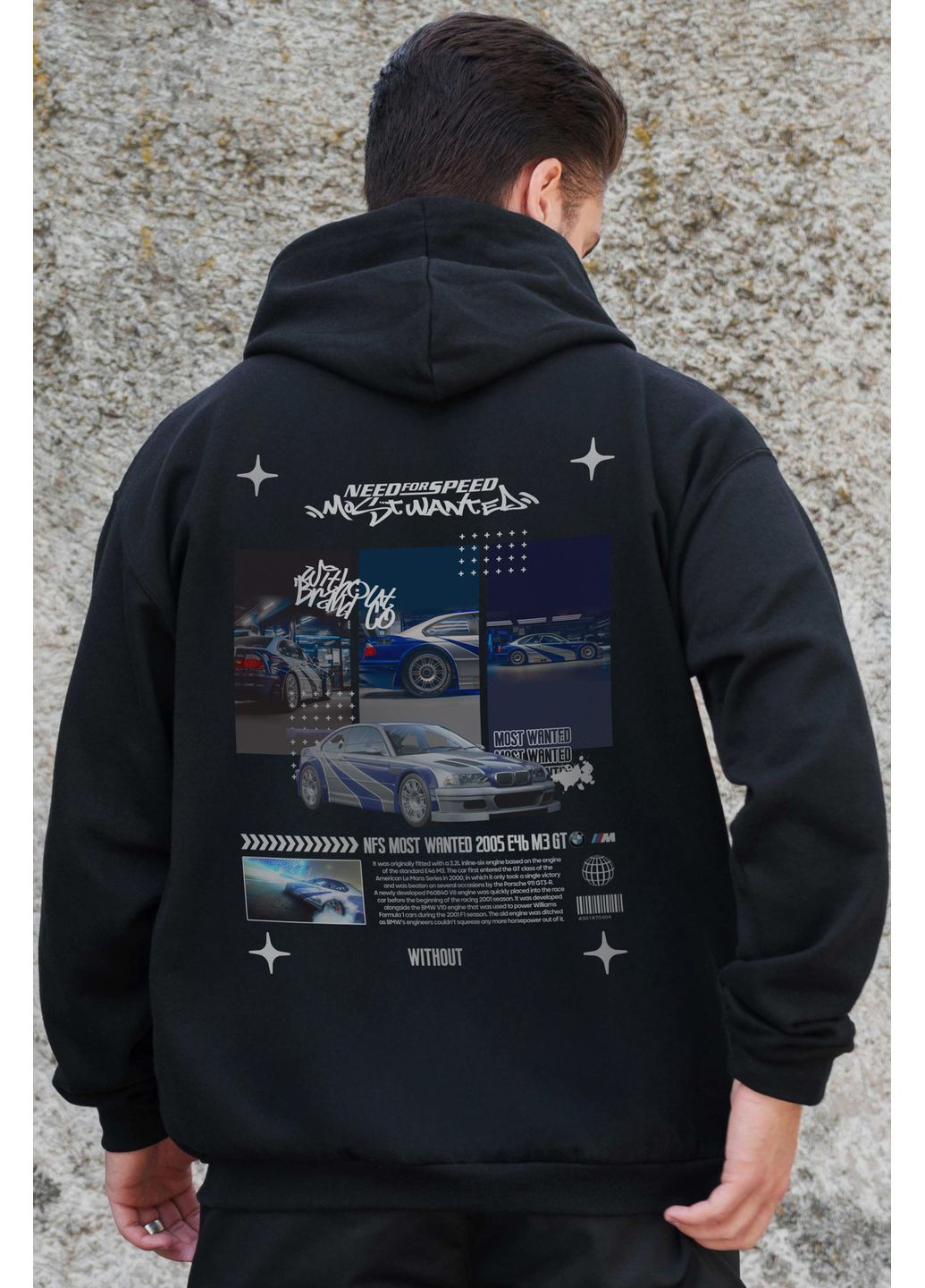 Чоловіче Утеплене Зіп Худі На Флісі Зіпер Kane З Принтом Wanted Without (362206949)