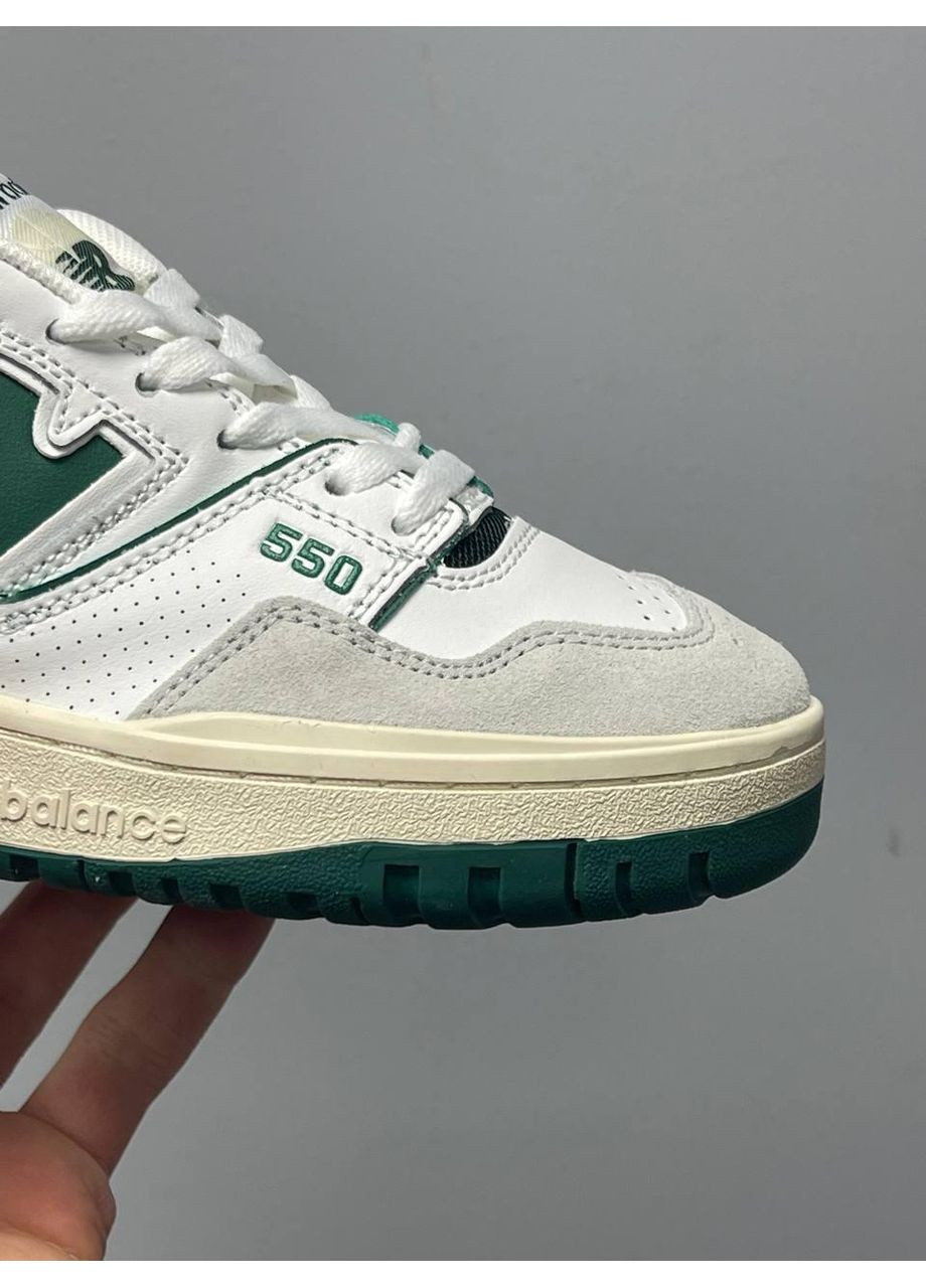 КРОСІВКИ ЖІНОЧІ NEW BALANCE 550 WHITE GREEN 2.0 НЬЮ БЕЛАНС 550 No Brand сірі демісезони (369387792)