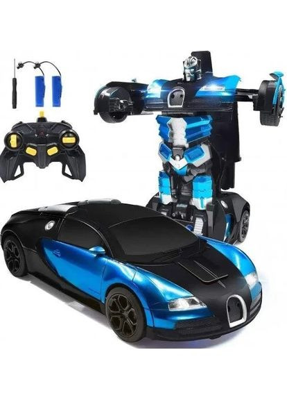Машинка на радиоуправлении Bugati робот с пультом 1:18 Robot Car синий (2086350965) No Brand (328439702)