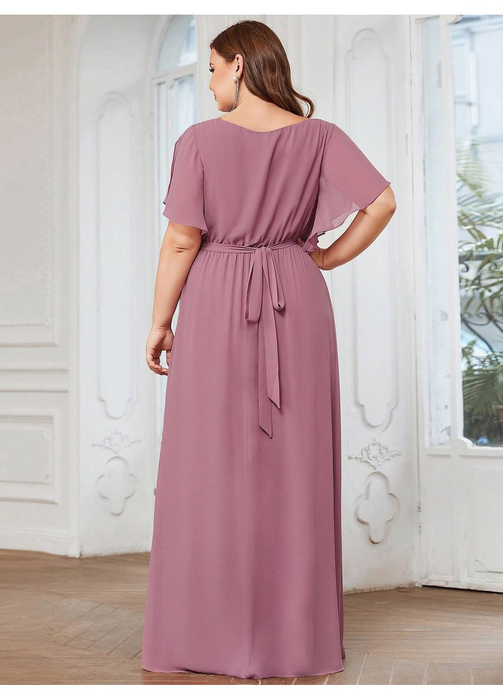 Рожева вечірня сукня SHEIN однотонна