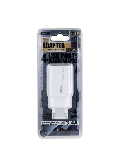 Зарядное устройство для USB RP-U43-White белый Remax (364769964)