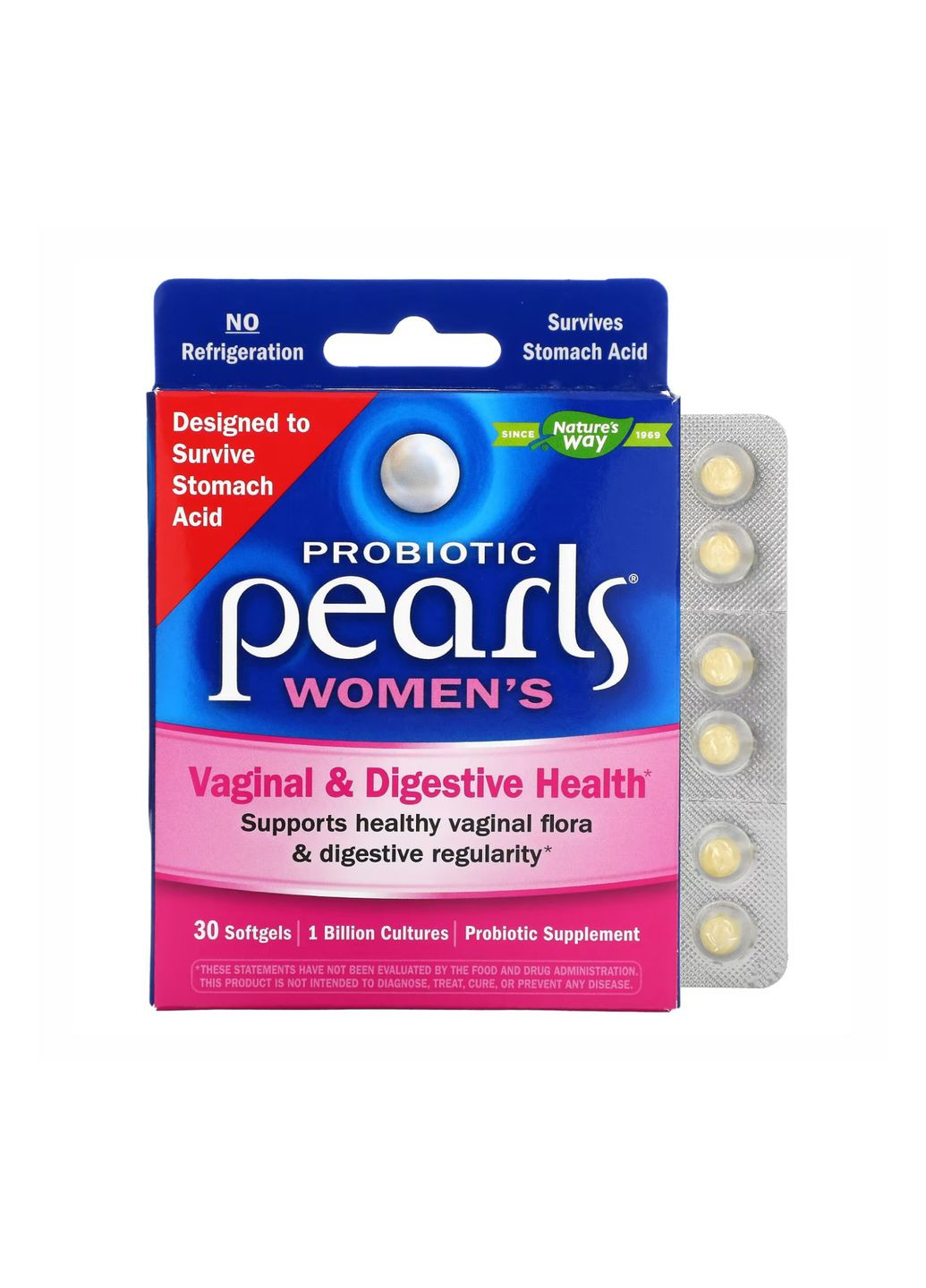 Пробиотики для женщин Probiotic Pearls 30 капсул поддержка здоровья вагини. Nature's Way (367957645)