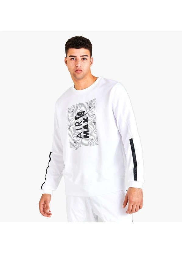 Белый свитшот sportswear air max sweatshirt white dv2334-100 Nike (398053549)