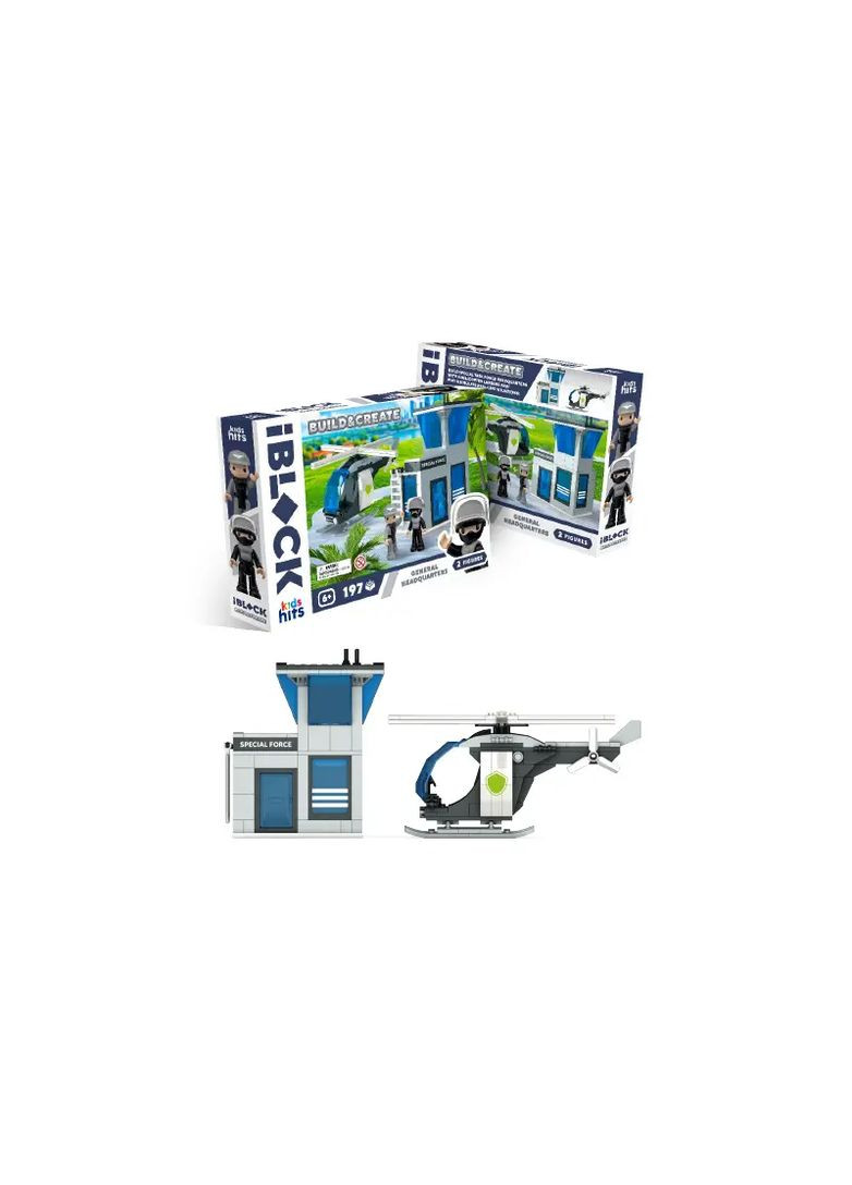 Конструктор блочный IBLOCK JUNIOR 197 деталей пластик в ассортименте KH42/004/2 Kids Hits Кон2841 (370654425)