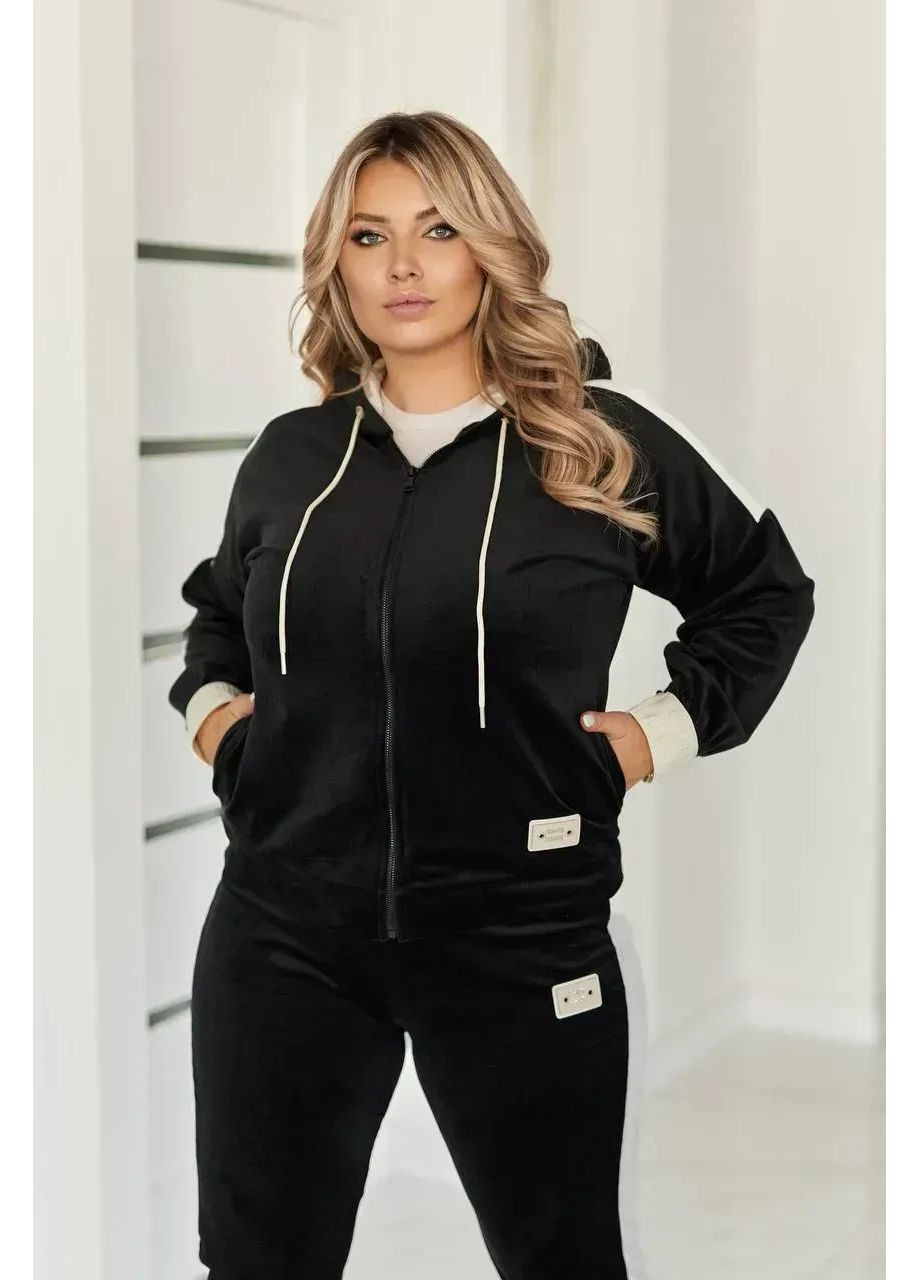 Жіночий велюровий спортивний костюм з капюшоном No Brand (360957278)