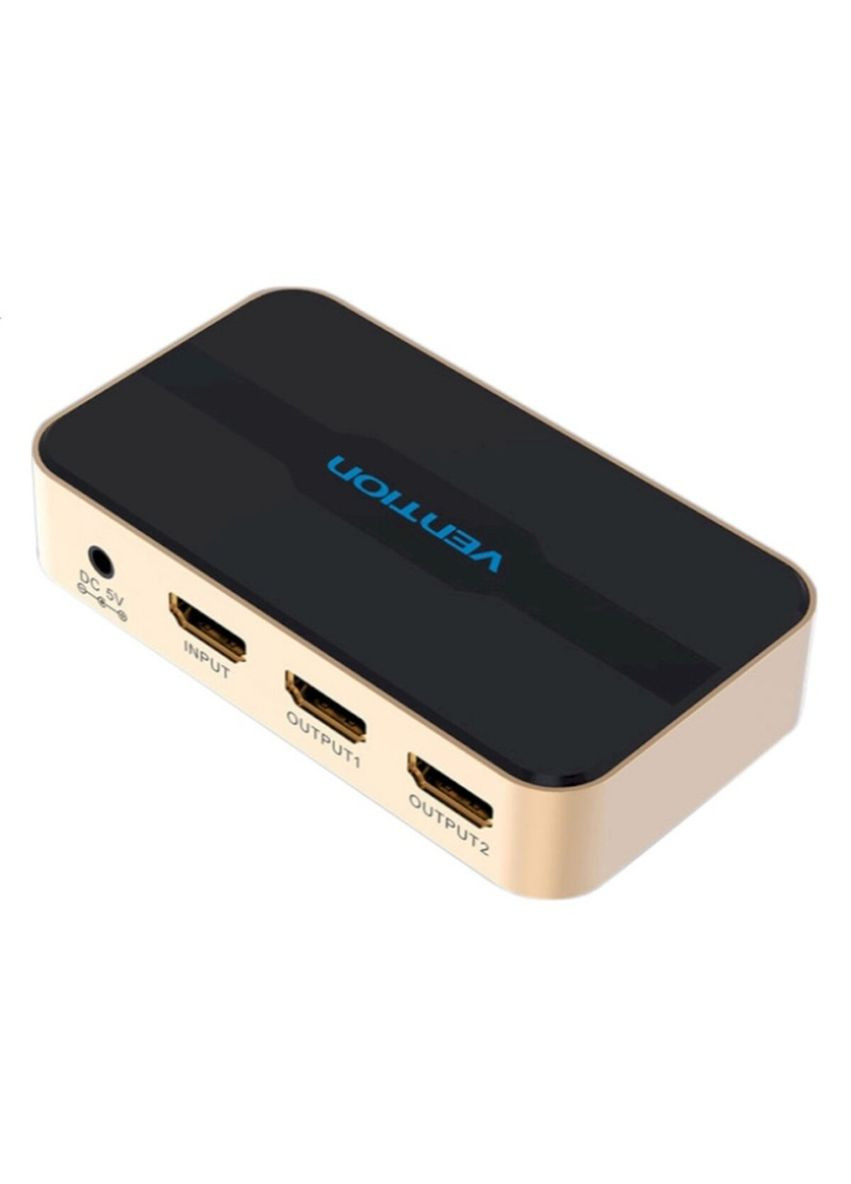Сплітер 1 In 2 Out HDMI Splitter 4K 30Hz Gold Aluminum Alloy Type EU Standard () Vention ACBG0-EU (340279452)