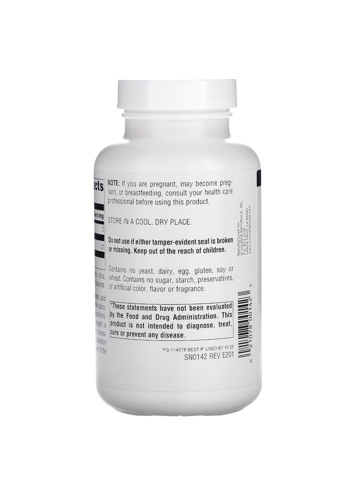Амінокислота L-Lysine 1000 mg, 100 таблеток Source Naturals (322209369)