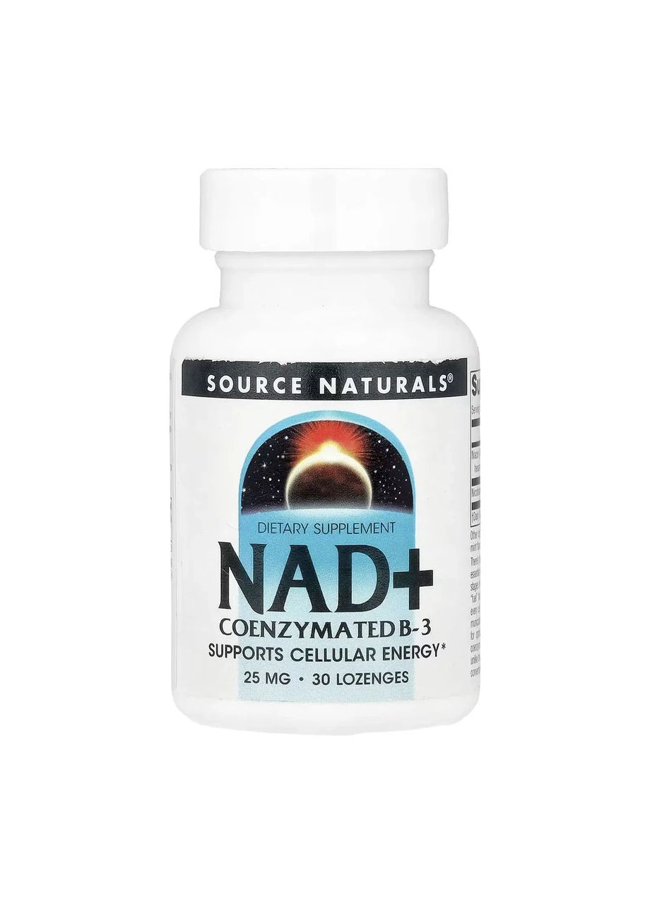 Кофермент витамина В3 NAD+ Coenzymated B-3, 30 леденцов Source Naturals (365754552)