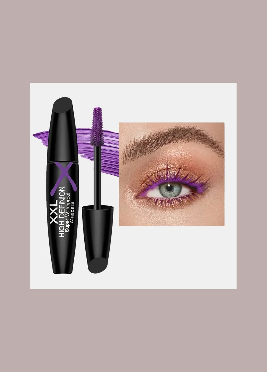 Тушь для ресниц XXL High Definion Super Waterproof Mascara Blue / Фиолетовый, 8 мл Shedoes (340466517)