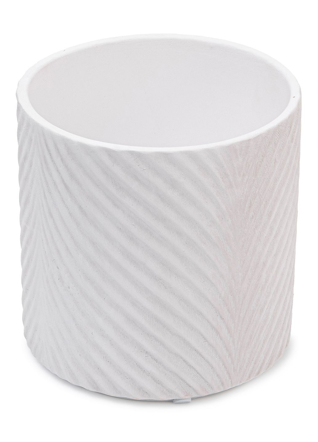 Кашпо для цветов elemi Листок 13 см керамическое 1,3 л белое Мамин Посуд (336213680)