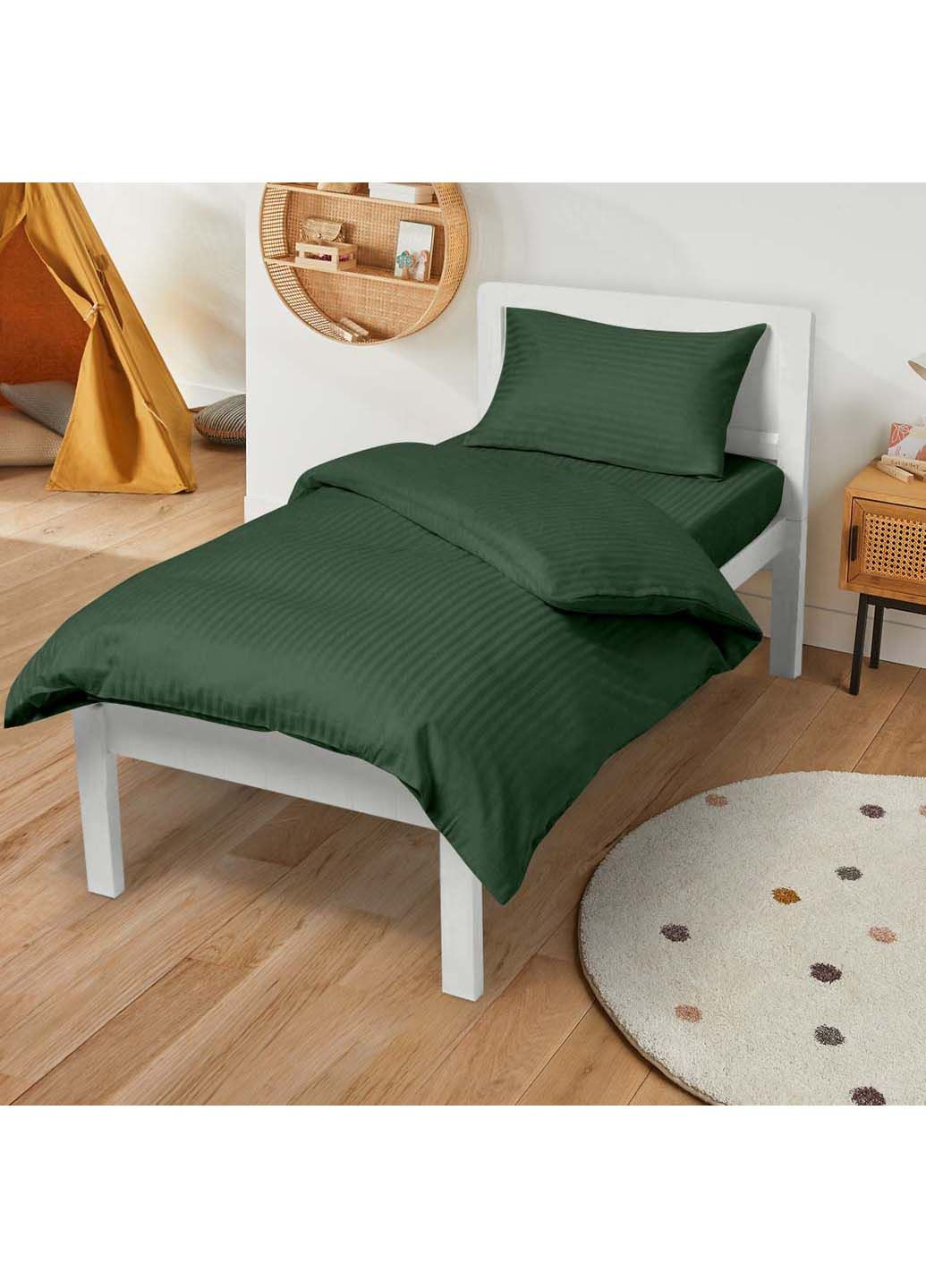 Подростковая постель сатин с простыней на резинке FOREST CS1 160х220 см Cosas (307477575)