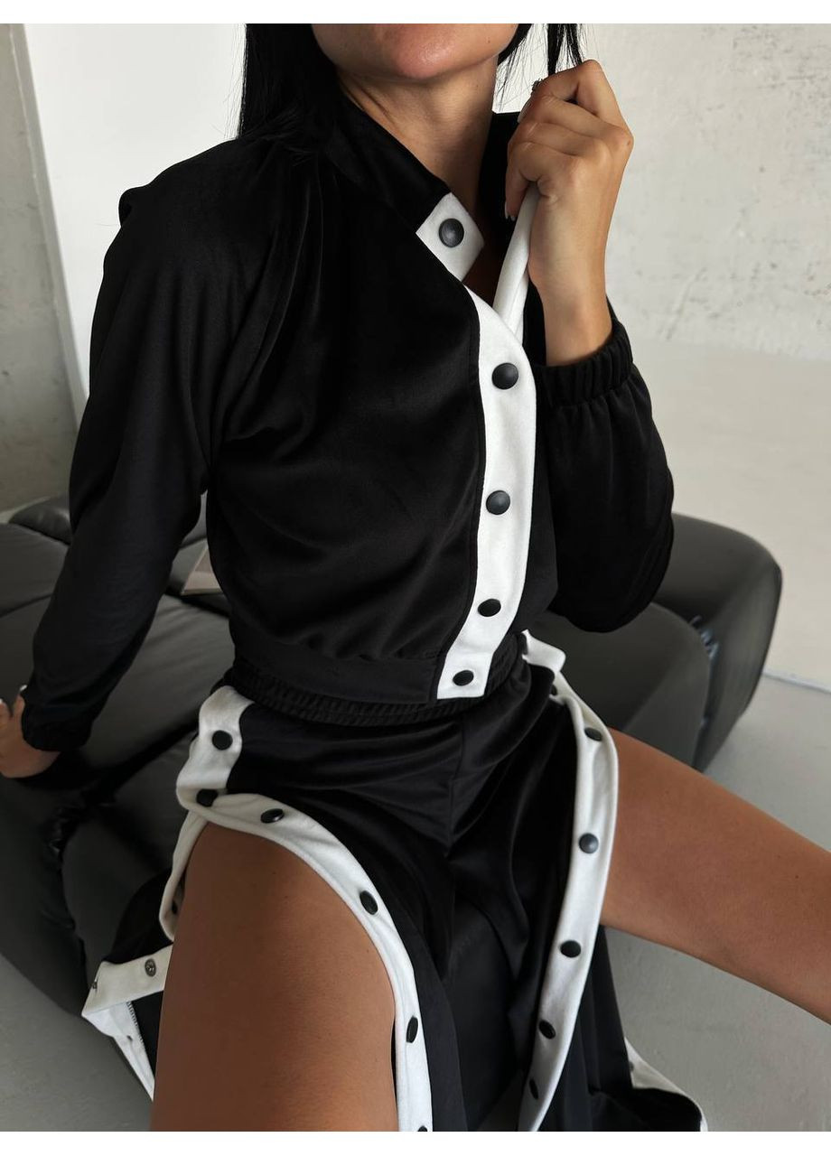 Жіночий плюшевий костюм із велюру на кнопках queensleep_7km 692 (350199244)