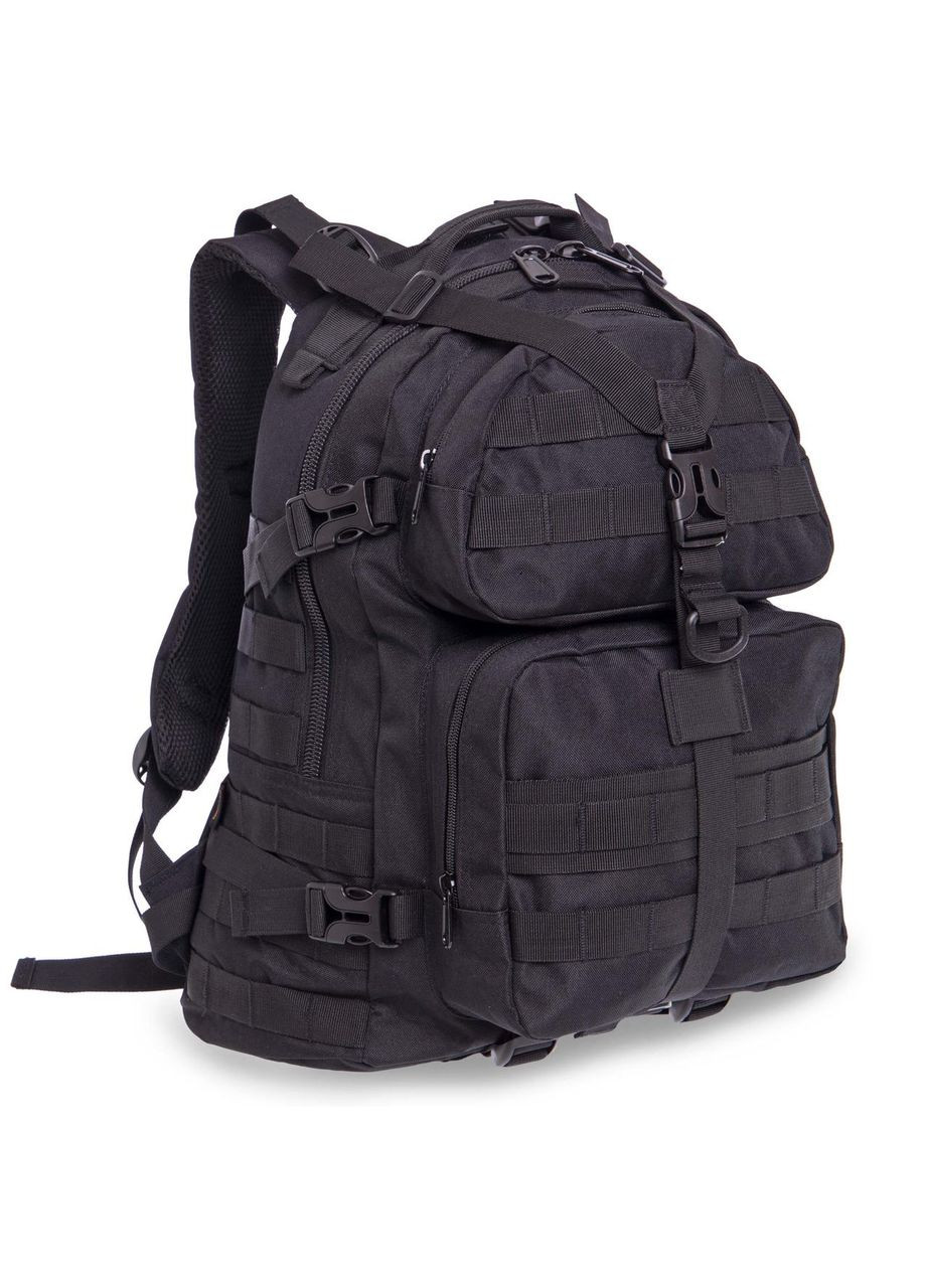 Рюкзак тактический трехдневный штурмовой SILVER (нейлон, р-р 44х32х21см, 30л, Черный) (TY-046_Черный) SILVER KNIGHT (361439354)