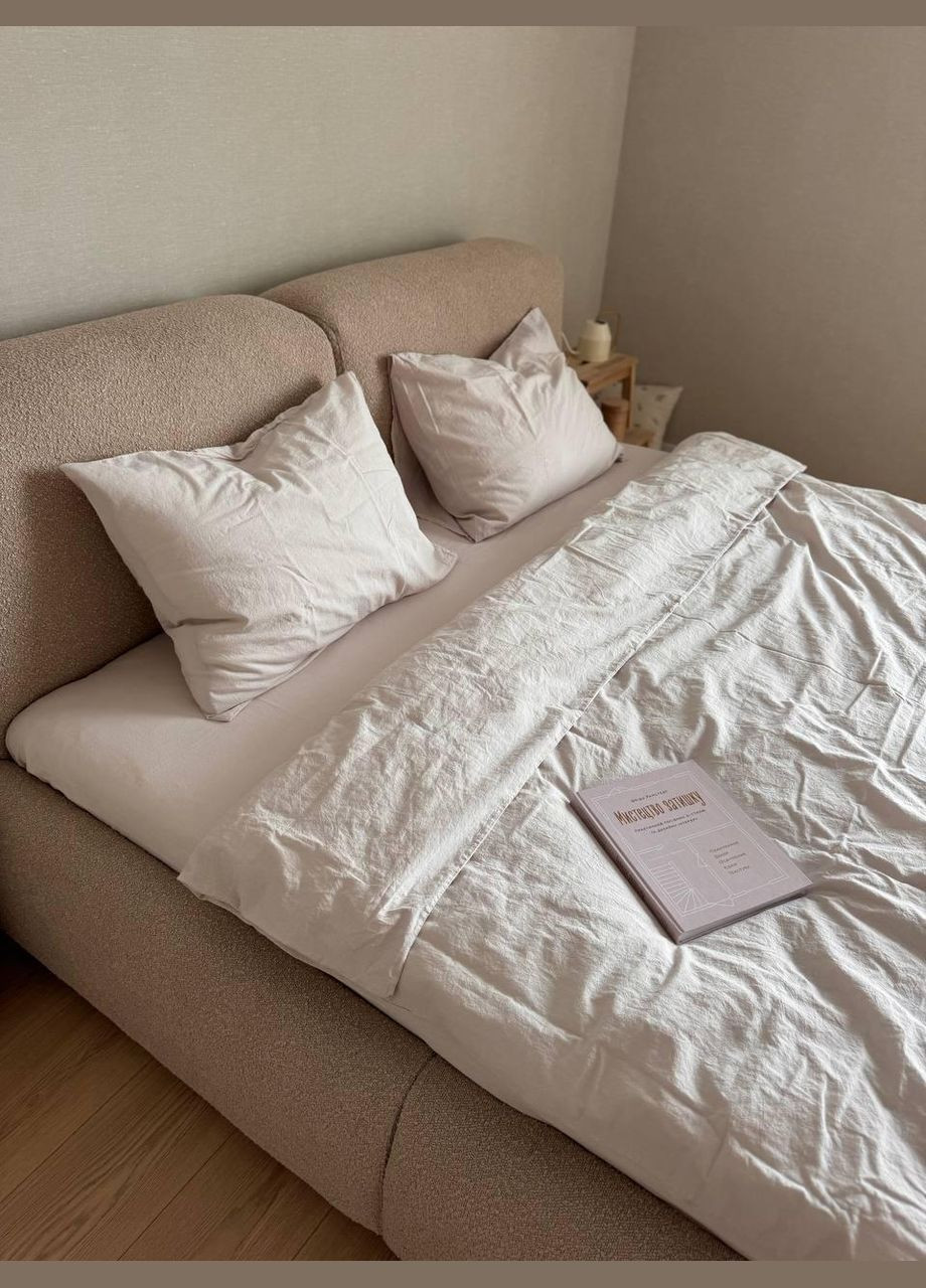 Постільна білизна бавовна Євро 200х220 наволочка 70х70 2шт Світло-рожевий (П4К-al-sikel-var-002-01) No Brand (348094899)