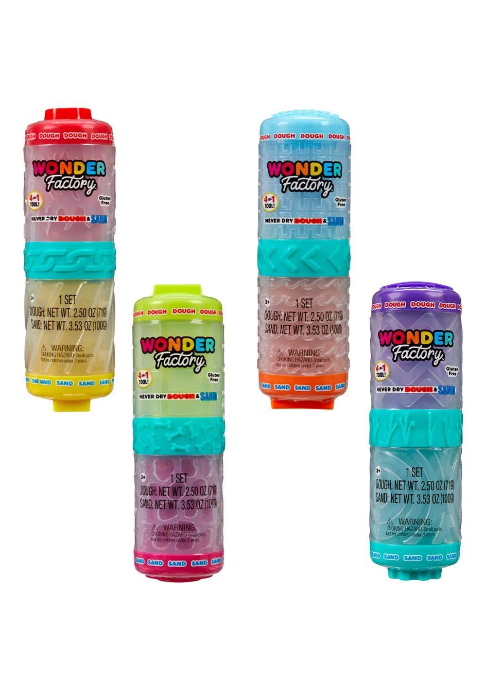 Набір для ліплення 2-В-1 – Яскравий старт: маса для ліплення і пісок Wonder Factory (364237624)