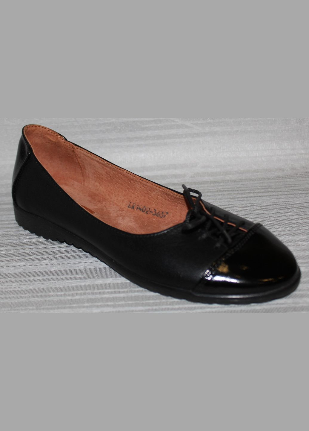 Женские балетки на худенькую ножку Tango | чёрные натуральная кожа (314871616)