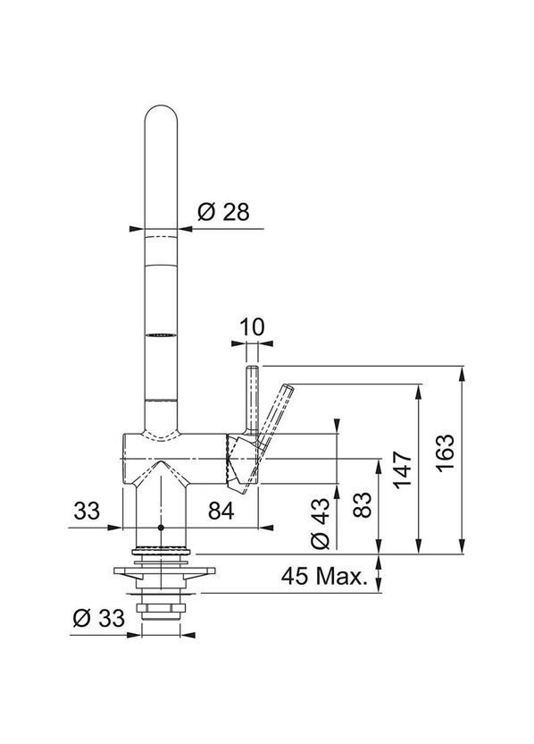 Смеситель для кухни Active J, дл.излива - 227мм, поворотный, 1+1фильтр+душ, черный матовый FRANKE (360403146)