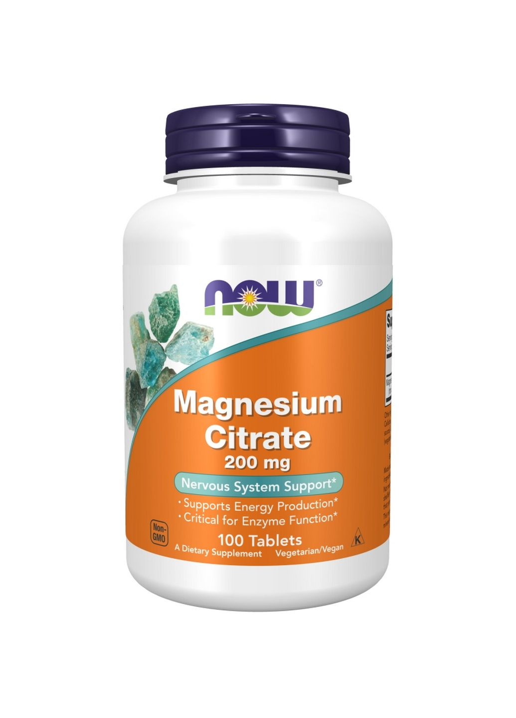 Вітаміни та мінерали Magnesium Citrate 200 mg, 100 таблеток Now (293417611)