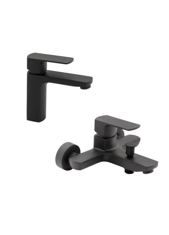 Комплект смесителей для раковины и ванны Lipno 2в1: (QTLIPNO1023101CB+QTNH3023101DCB) Qtap (315632735)