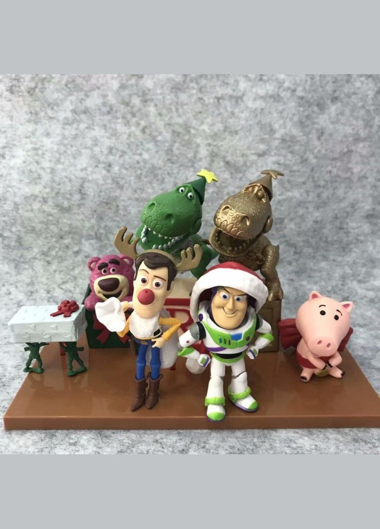 История игрушек фигурки игрушки toy story Рождественские фигурки фигурки героев Вуди Базз Лайтер Хэмм Лотсо Рекс 6штук Shantou (296627741)